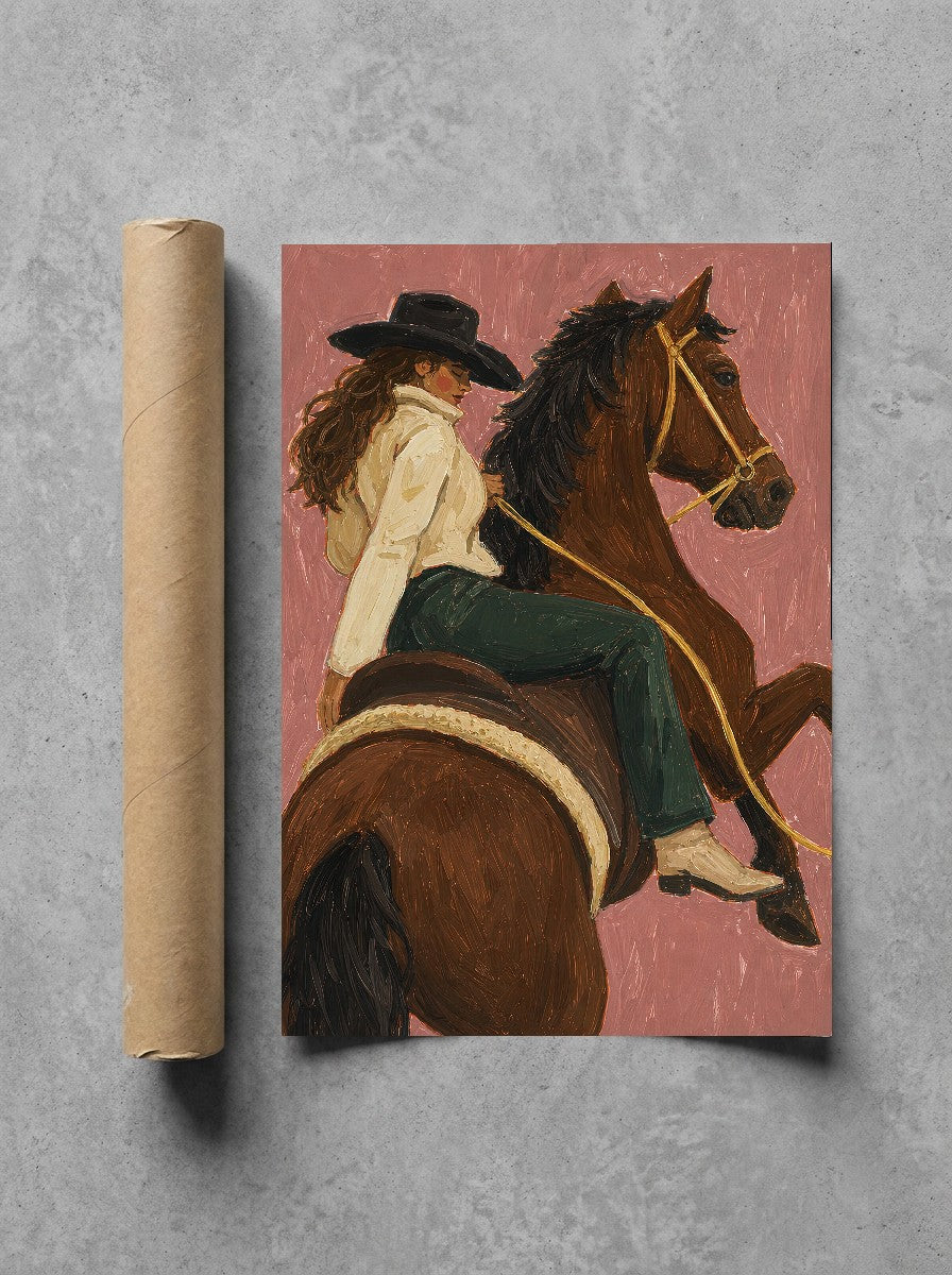 Rode In Late, print and shipping tube