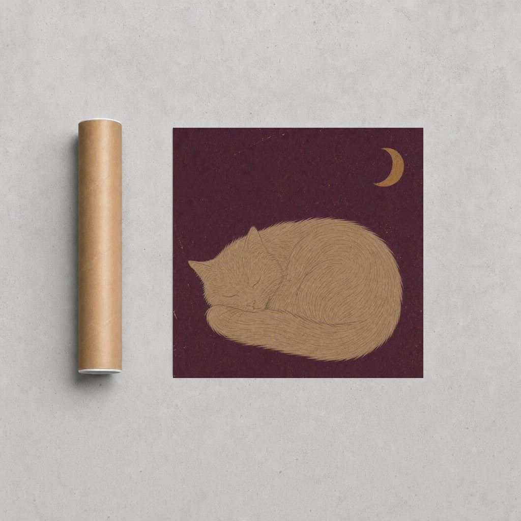 The Cat Knows, print and shipping tube