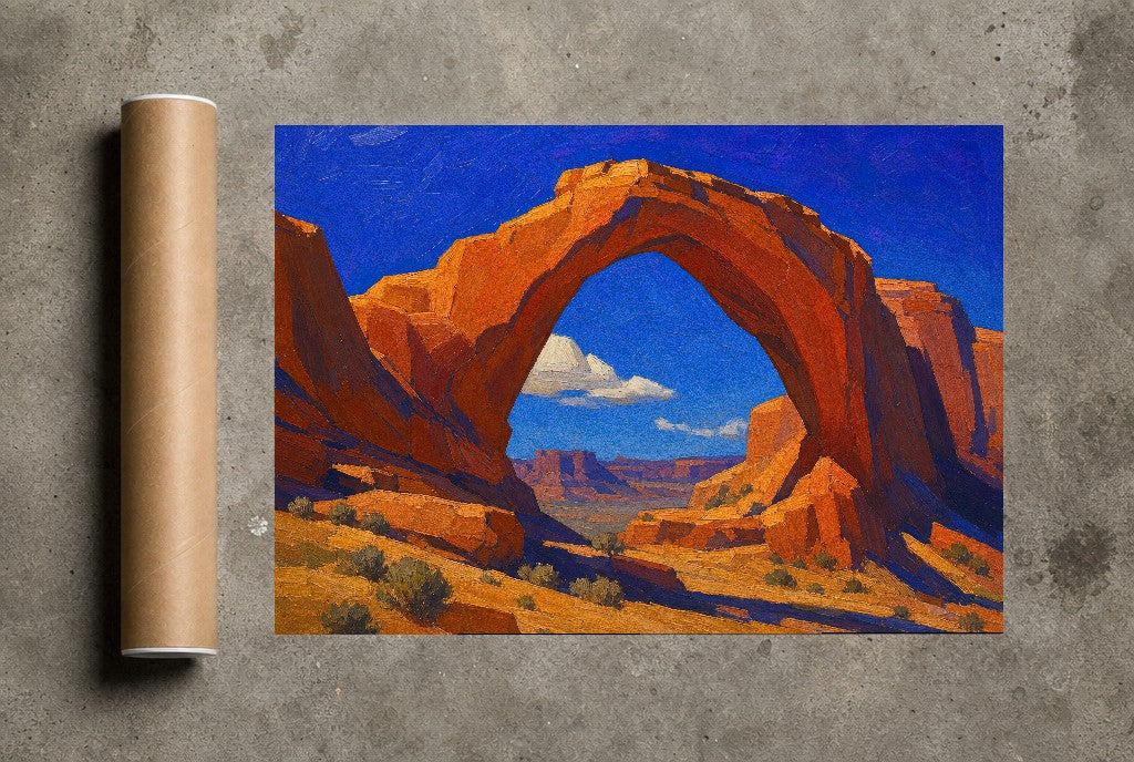 Through the Arch, print and shipping tube