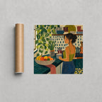 Coffee Before Words, print and shipping tube