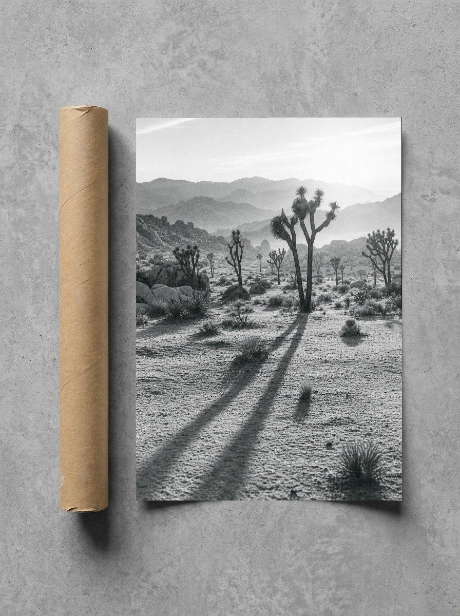 Long Shadows, Joshua Tree, print and shipping tube