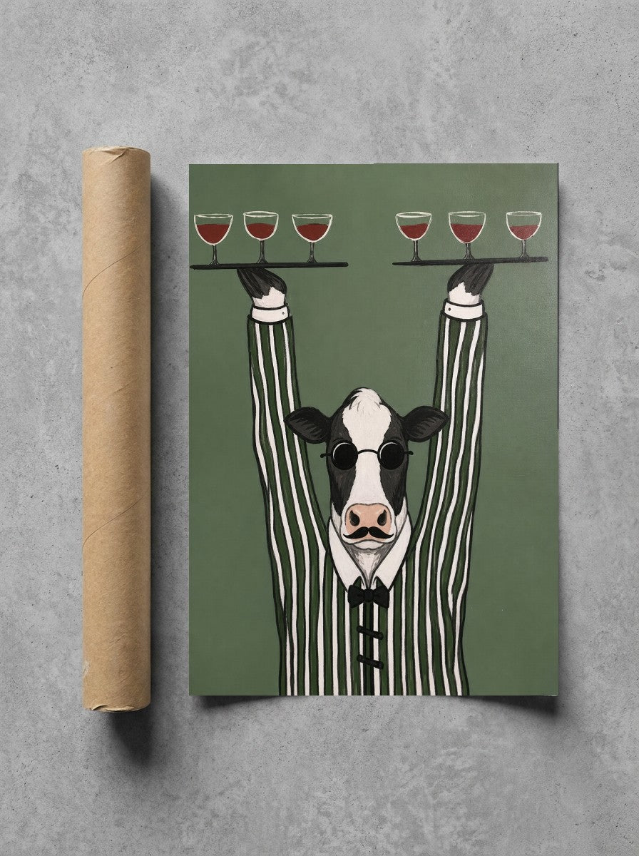 Pour Cow rolled in a Drunk Dame shipping tube, ready to ship.