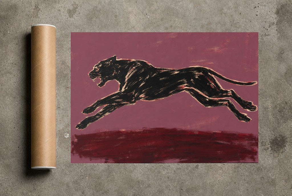 Black Panther, Plum rolled in a Drunk Dame shipping tube, ready to ship.