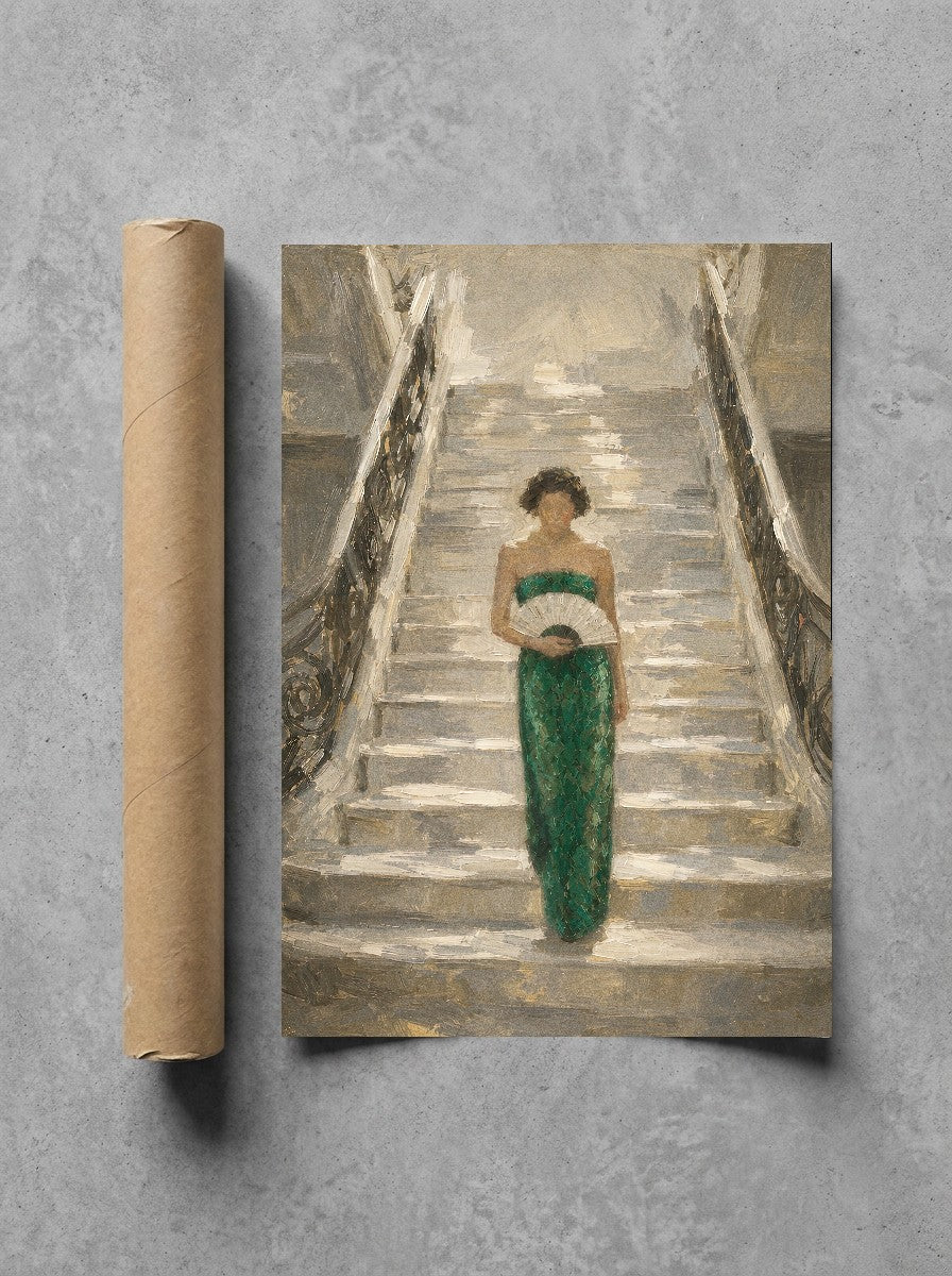 Python and the Staircase, print and shipping tube
