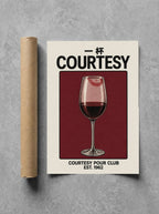 Courtesy Pour, Wine rolled in a Drunk Dame shipping tube, ready to ship.