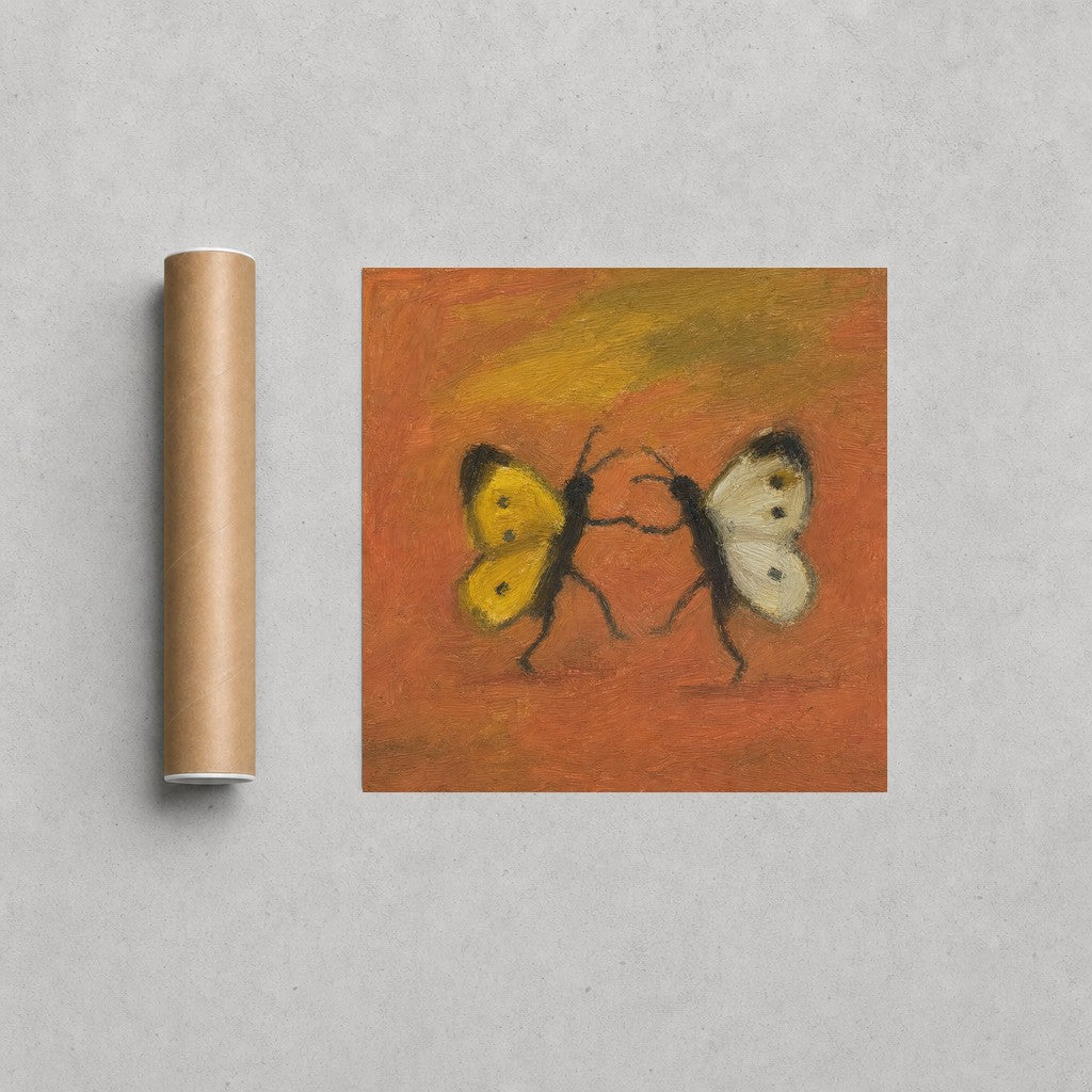 Two Butterflies, print and shipping tube