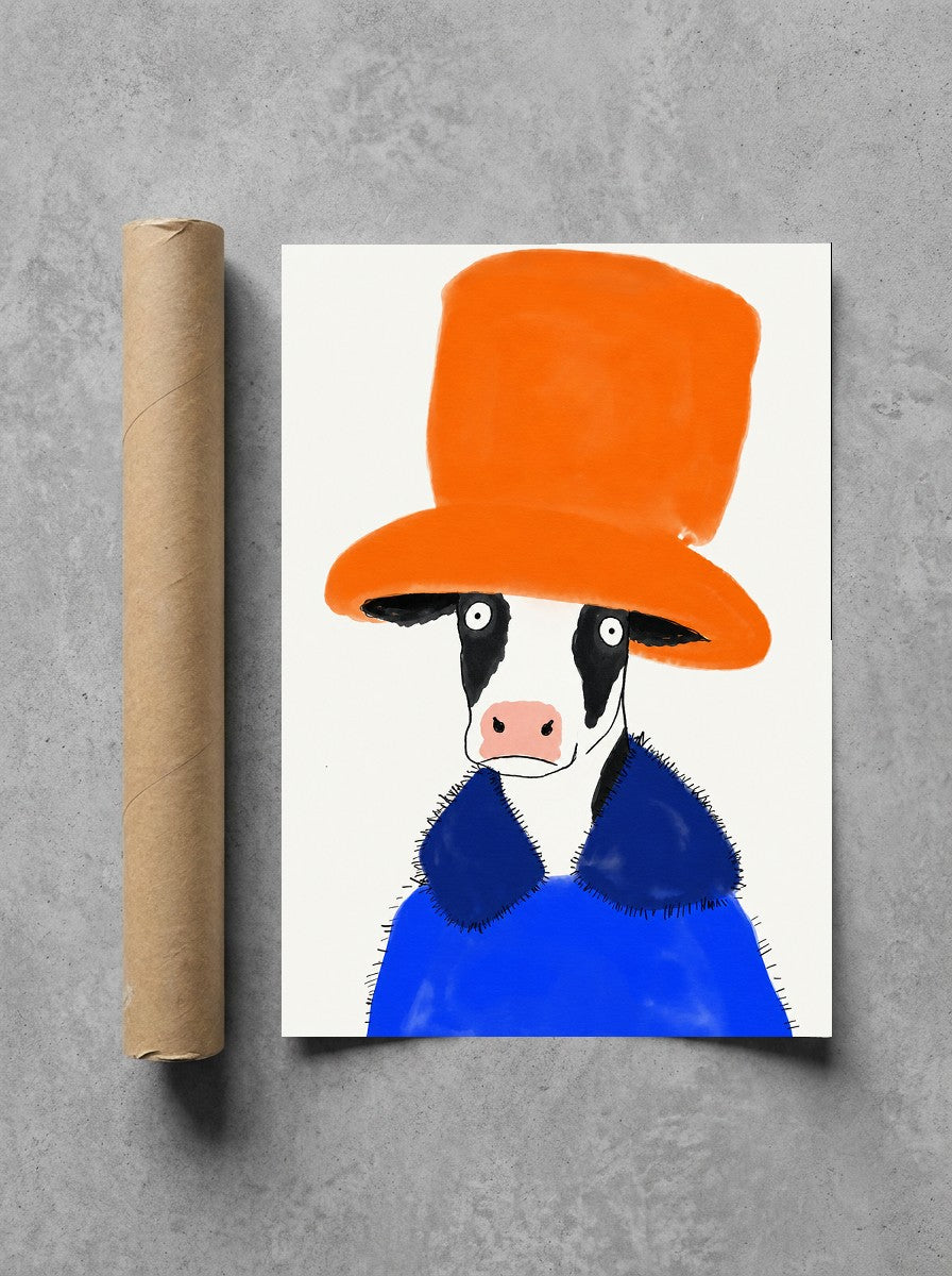 Big Hat Energy rolled in a Drunk Dame shipping tube, ready to ship.