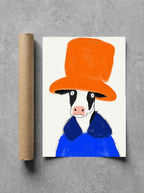 Big Hat Energy rolled in a Drunk Dame shipping tube, ready to ship.