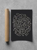 Tangled Cats rolled in a Drunk Dame shipping tube, ready to ship.