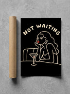 Not Waiting rolled in a Drunk Dame shipping tube, ready to ship.