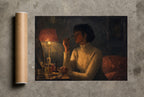 By Lamplight, print and shipping tube