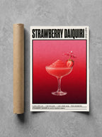 Strawberry Daiquiri rolled in a Drunk Dame shipping tube, ready to ship.