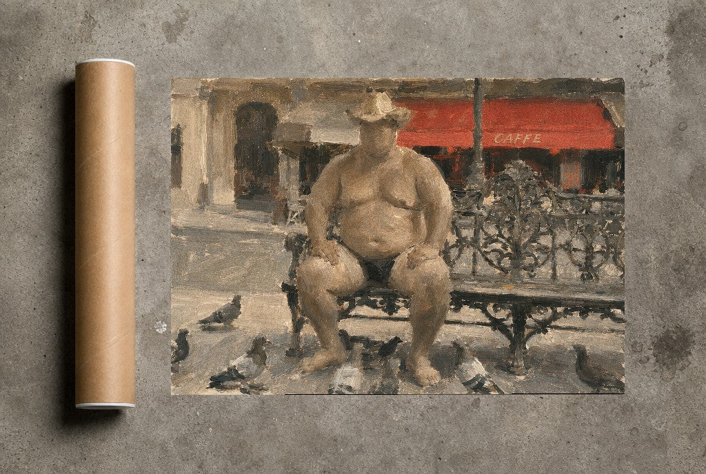 Sumo in Paris, print and shipping tube
