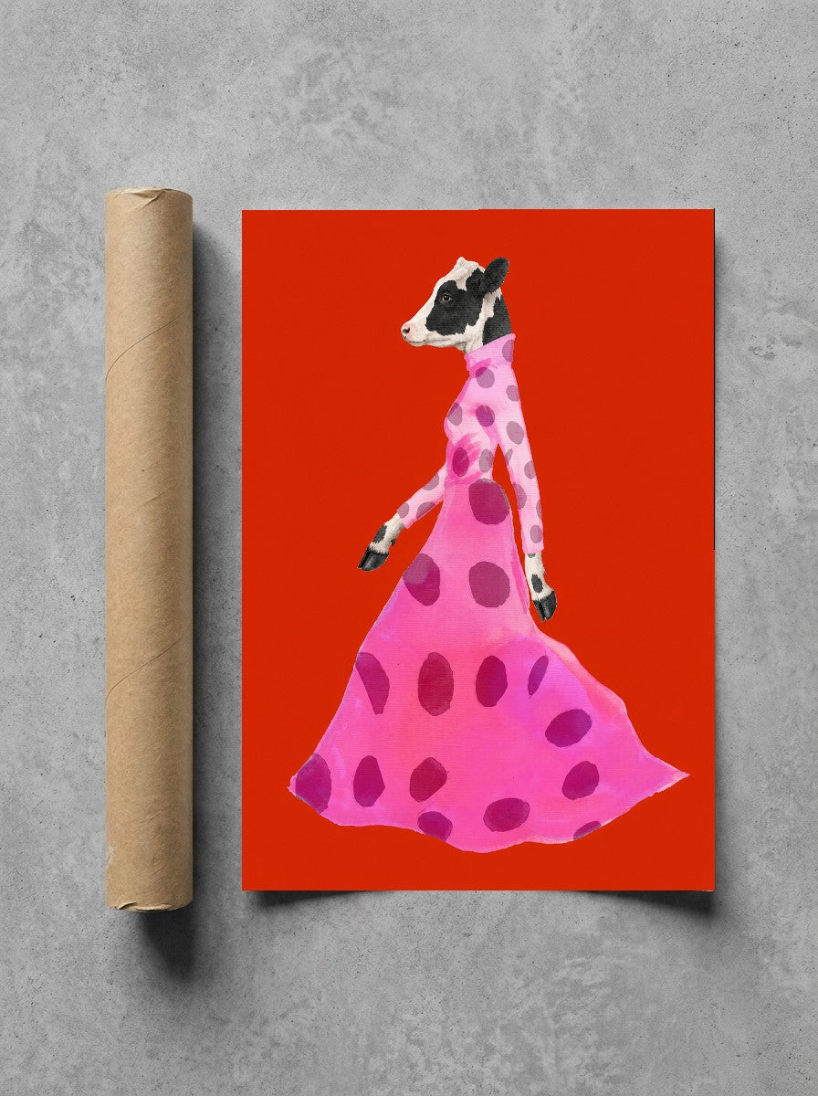 Polka in Motion rolled in a Drunk Dame shipping tube, ready to ship.