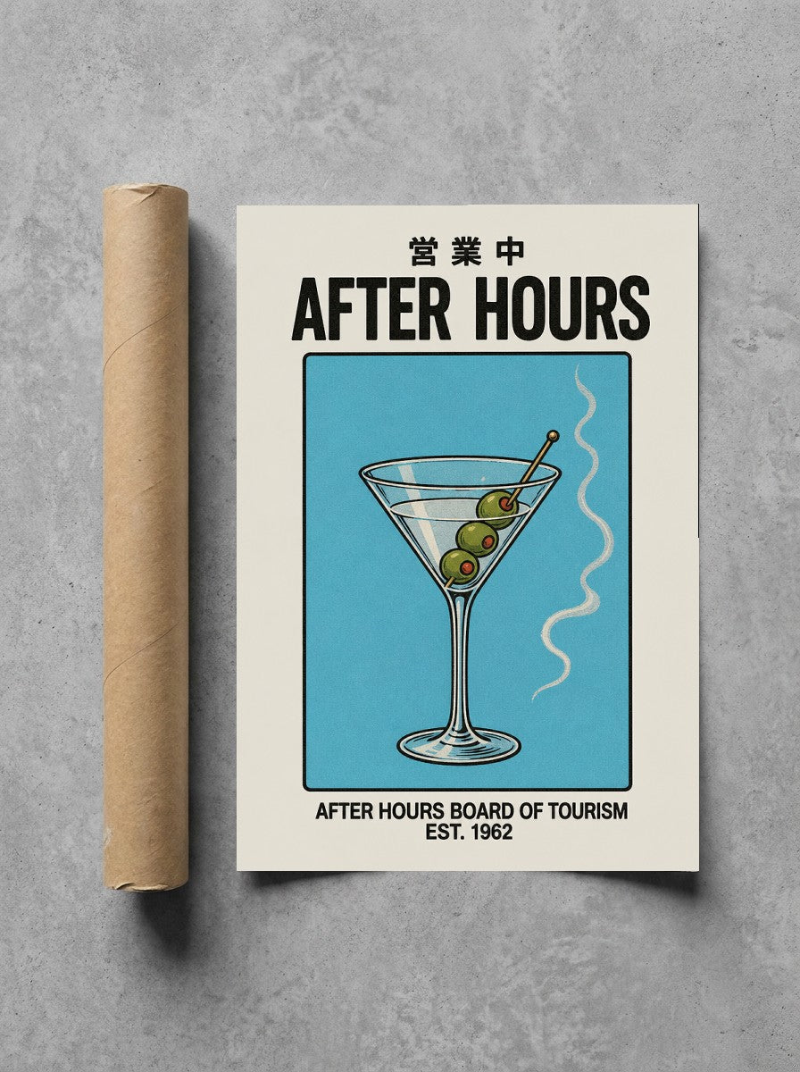 After Hours, Tourism rolled in a Drunk Dame shipping tube, ready to ship.