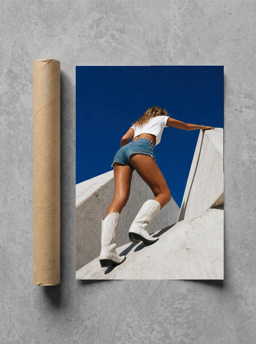 White Boots, Big Sky, print and shipping tube