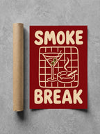 Smoke Break rolled in a Drunk Dame shipping tube, ready to ship.