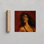 Hair Whip, Oxblood Wash, print and shipping tube