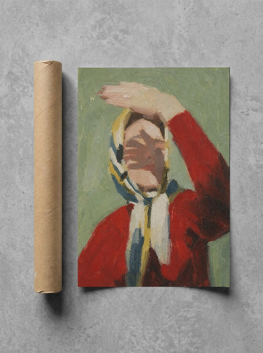 Red Jacket, Sage, print and shipping tube