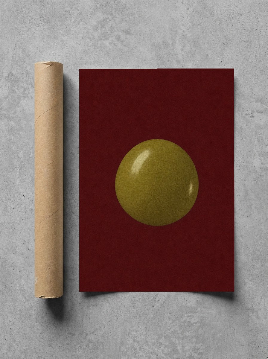 One Olive, Oxblood rolled in a Drunk Dame shipping tube, ready to ship.