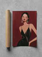 Slip Dress, Oxblood rolled in a Drunk Dame shipping tube, ready to ship.