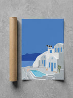 Santorini, Solo rolled in a Drunk Dame shipping tube, ready to ship.