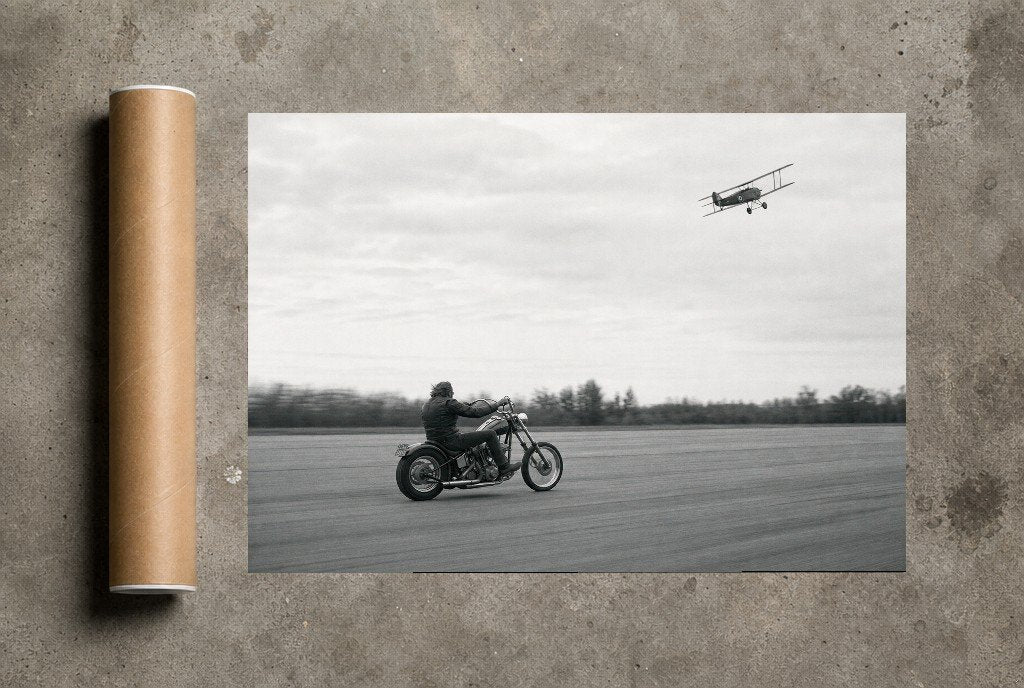 Biplane and Chrome, print and shipping tube