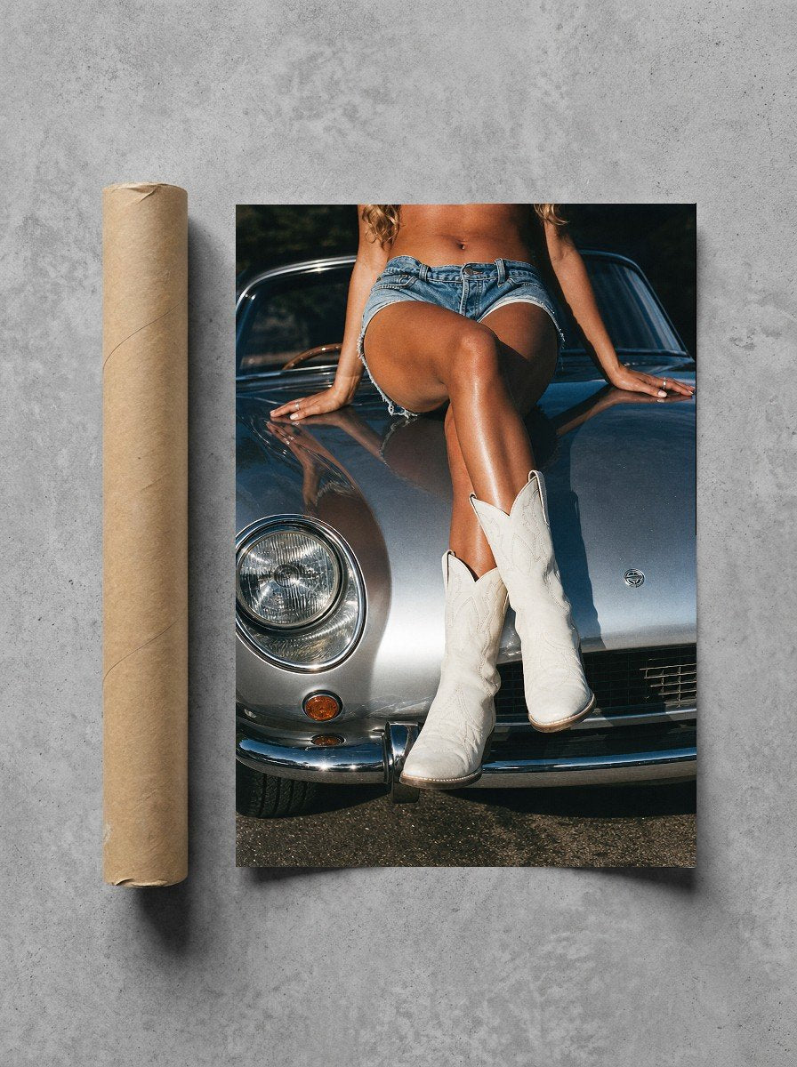 Chrome and Cowboy Boots, print and shipping tube