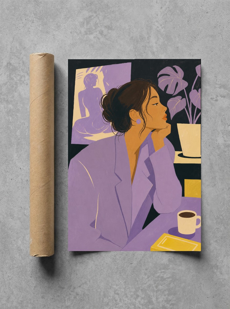 Lavender, Thinking, print and shipping tube