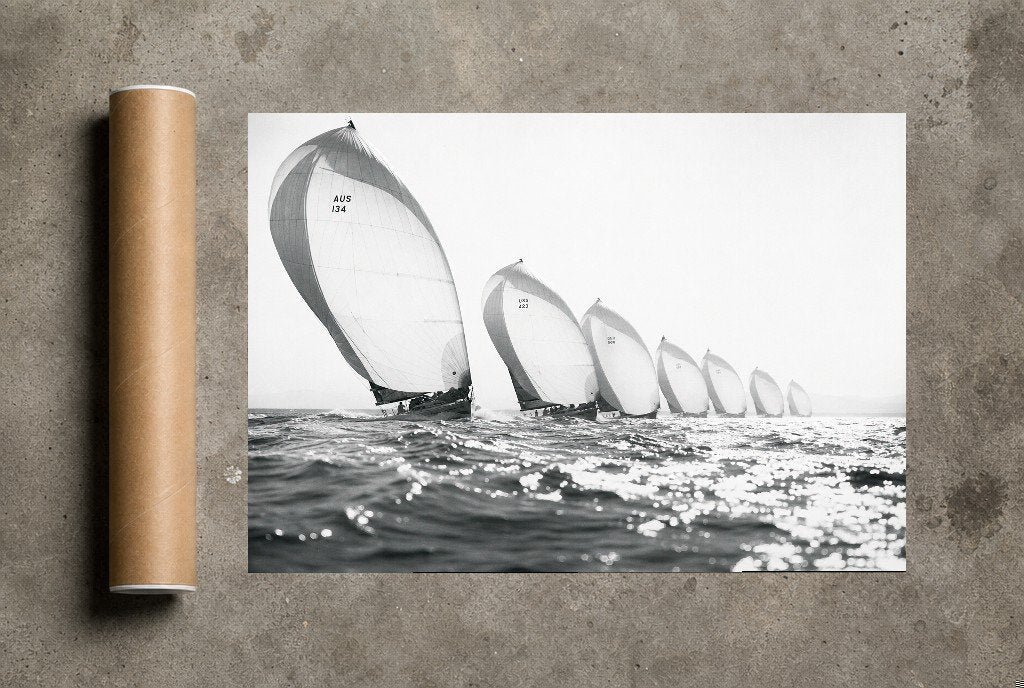 Spinnakers in Line, print and shipping tube