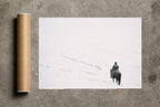 Rider in the Whiteout, print and shipping tube