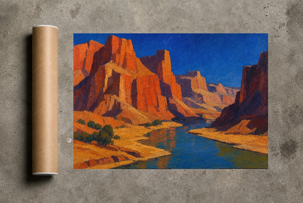 The River Cuts Anyway, print and shipping tube
