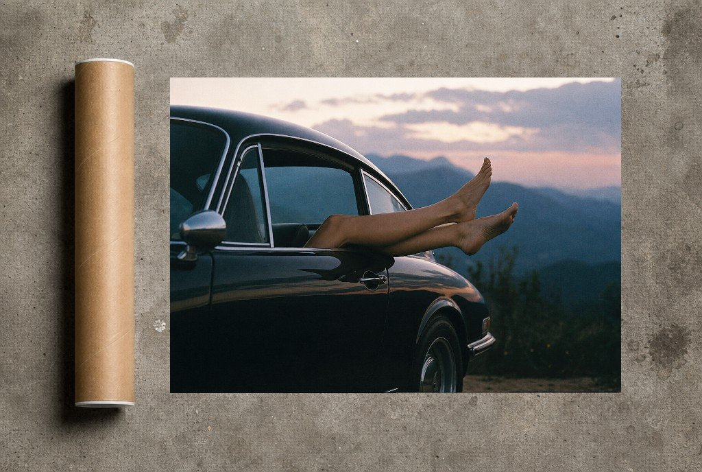 Legs Out, Top Down, print and shipping tube