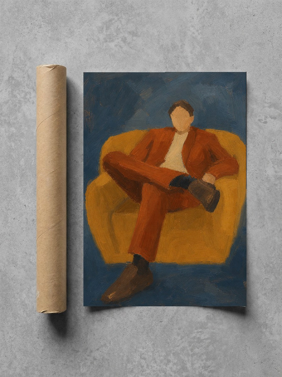 Rust Suit, Slate Wall, print and shipping tube