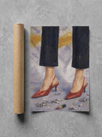 Red Heels, Ash rolled in a Drunk Dame shipping tube, ready to ship.