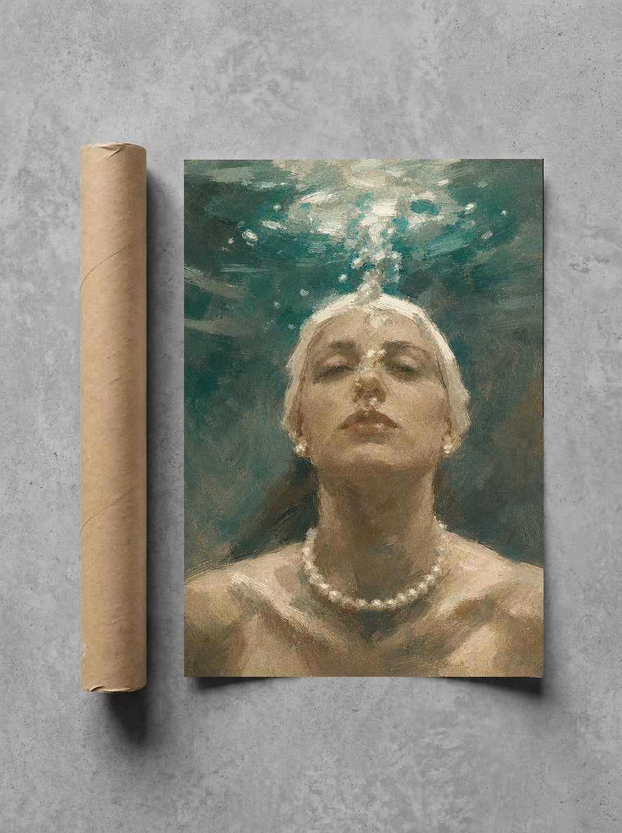 Holding Her Breath, print and shipping tube