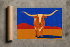 Longhorn, Unbothered, print and shipping tube