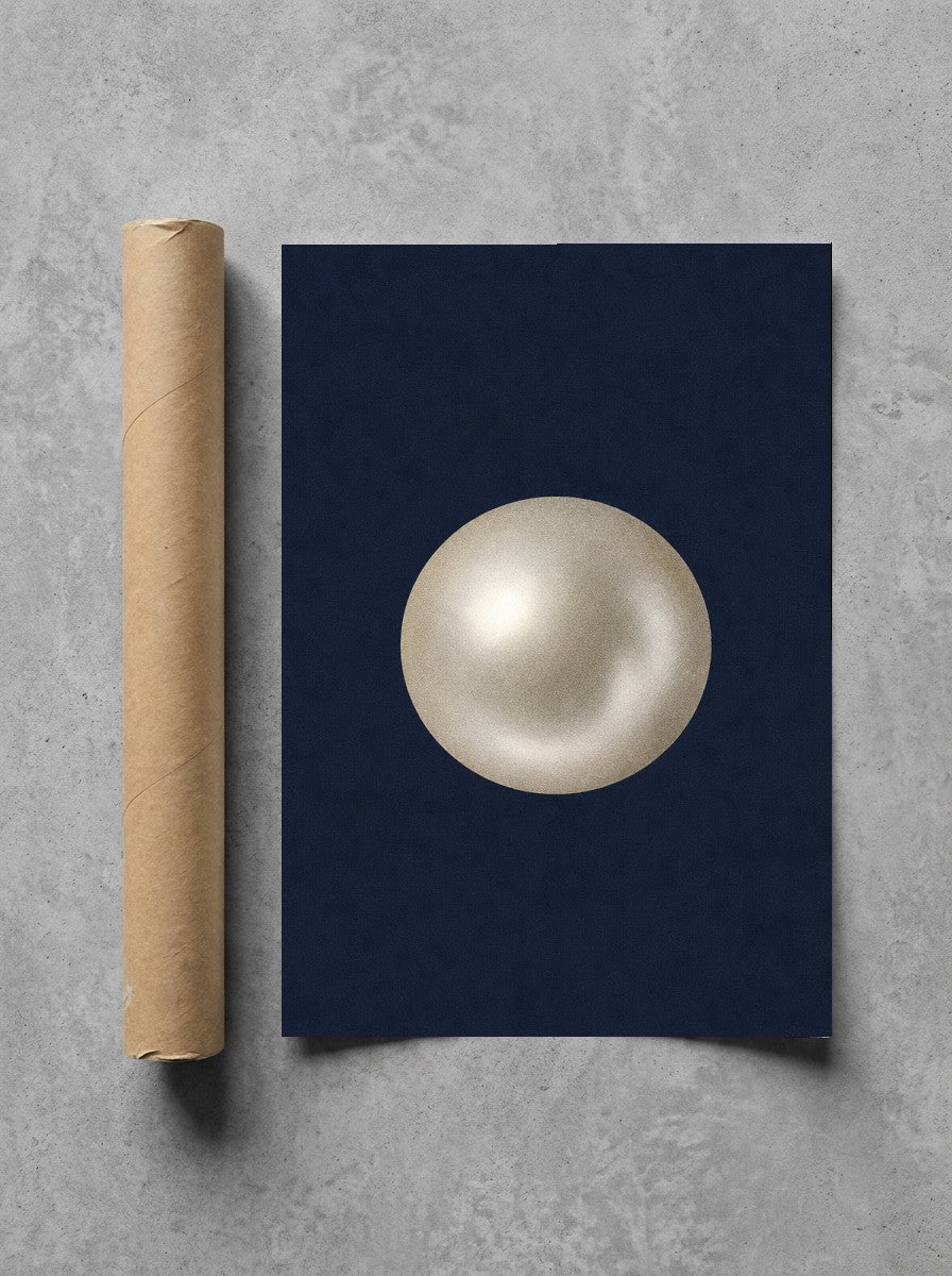One Pearl, Navy rolled in a Drunk Dame shipping tube, ready to ship.