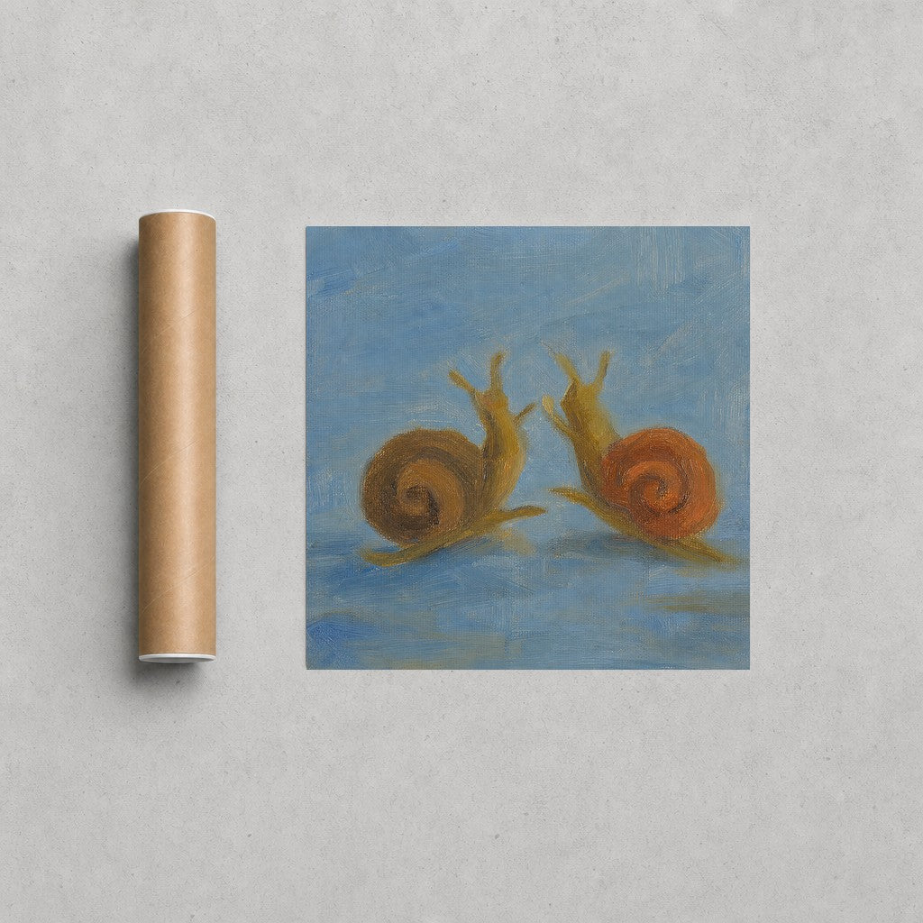 Two Snails, print and shipping tube