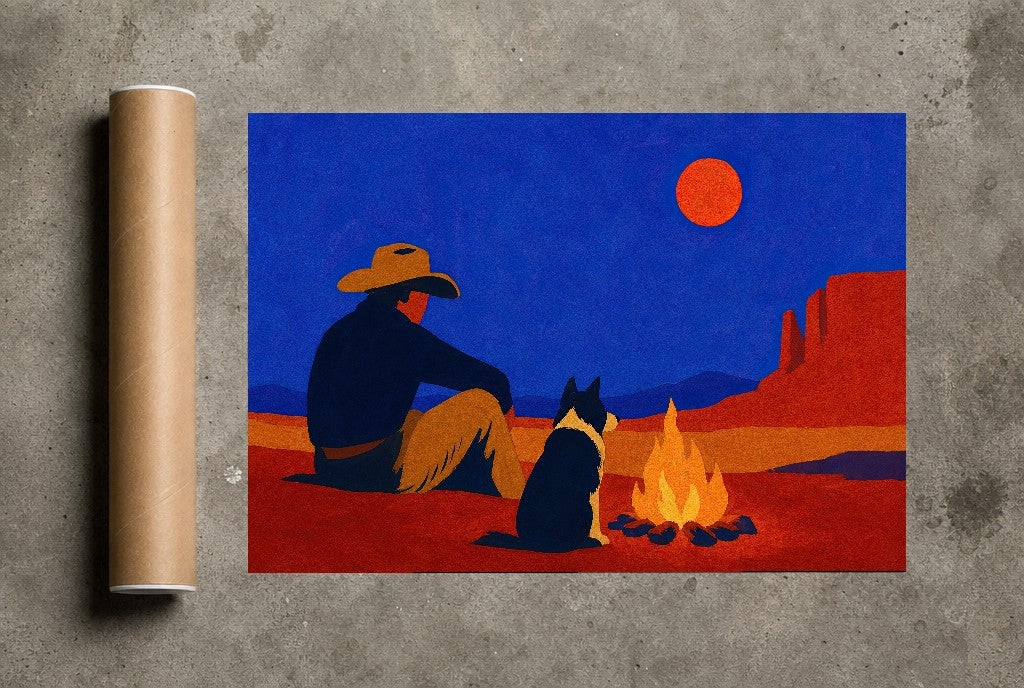 Two by the Fire, print and shipping tube