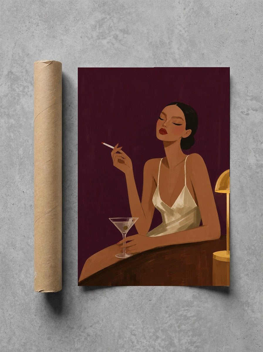 Slip Dress, Plum rolled in a Drunk Dame shipping tube, ready to ship.