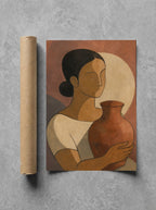Woman With a Pot, print and shipping tube