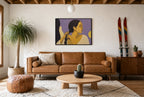 One Long Braid, above mid-century console