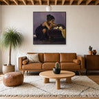 Don't Wake the Cat, above mid-century console