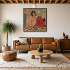 Doomscrolling, Together, above mid-century console