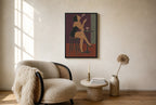Oversized Bar Stool, Smoke leaning at the baseboard of a sunlit living room.
