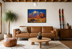 Cold Peaks, Open Range, above mid-century console