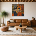 One Last Drag, above mid-century console