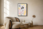 Oversized Disco Ball, Crayon leaning at the baseboard of a sunlit living room.