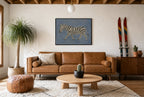 Flat Zebra, above mid-century console